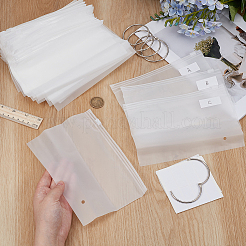 100Pcs Rectangle Frosted Plastic Packing Resealable Bags&nbsp;ABAG-CY0001-09