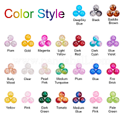 Spray Painted Crackle Glass Beads&nbsp;CCG-PH0002-01-10mm