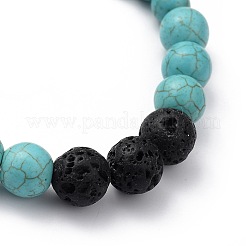 Natural & Synthetic Gemstone Beaded Stretch Bracelets&nbsp;BJEW-JB05414