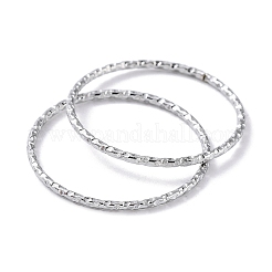 Non-Tarnish 304 Stainless Steel Textured Finger Rings&nbsp;RJEW-G298-03P