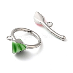 Brass Enamel Toggle Clasps&nbsp;KK-C028-15P