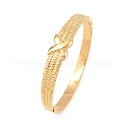 304 Stainless Steel Hinged Bangles for Women&nbsp;BJEW-Z155-01G