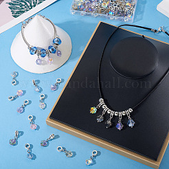 105Pcs 7 Styles Glass European Dangle Charms&nbsp;HJEW-TAC0130