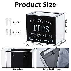 Acrylic Donate Tips Storage Boxes&nbsp;CON-WH0099-83B