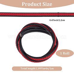 1M Flat Double-Deck Micro Fibe Imitation Leather Cord&nbsp;LC-CL0001-06A