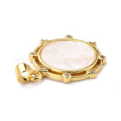 Eco-friendly Brass Micro Pave Clear Cubic Zirconia Pendants&nbsp;KK-D066-24G-RS