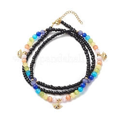 Glass Seed & Cat Eye Waist Beads&nbsp;NJEW-C00030-03