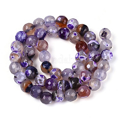 Dyed & Heated Natural Fire Crackle Agate Beads Strands&nbsp;G-N359-01A-05
