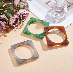 3Pcs 3 Colors Acrylic Bangles&nbsp;BJEW-UN0001-72A