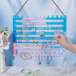 2Pcs Acrylic Wall Mounted Jewelry Display Stands for Earrings Necklaces Bracelets Rings&nbsp;OACR-BC0001-28