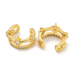 Brass Cuff Earrings for Women&nbsp;EJEW-C104-117G