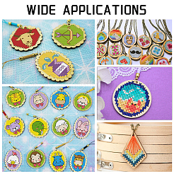 80Pcs 8 Style Doll Wooden Pendants&nbsp;WOOD-AR0001-07