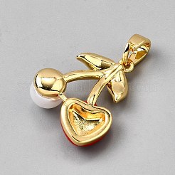Brass Enamel Pendants&nbsp;KK-CJC0014-03B