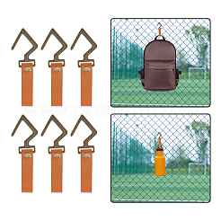 5Pcs 5 Colors Dark Color Series PU Leather S Hooks&nbsp;FIND-FH0007-20A