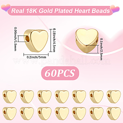 60Pcs Long-Lasting Plated Brass Beads&nbsp;KK-BBC0024-79