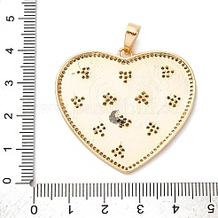 Brass Micro Pave Clear Cubic Zirconia Pendants&nbsp;KK-U076-20G