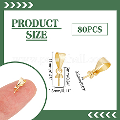 80Pcs Brass Cup Peg Bails&nbsp;KK-UN0002-48