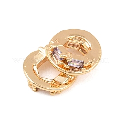 Brass Micro Pave Cubic Zirconia Pendants&nbsp;KK-L261-17G-04