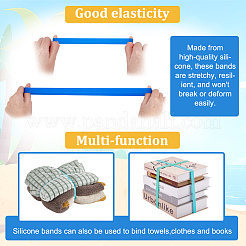 Blue Series Silicone Towel Bands Sets&nbsp;AJEW-WH0016-31A