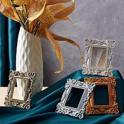 4Pcs 4 Colors Rectangle Retro Resin Photo Frames&nbsp;AJEW-FG0001-47