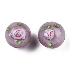 Handmade Lampwork Beads Strands&nbsp;LAMP-N021-45E