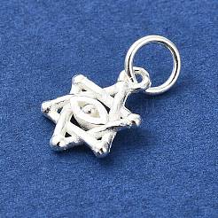 925 Sterling Silver Star of David with Eye Charms&nbsp;STER-M119-11S