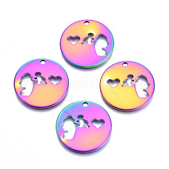 Ion Plating(IP) 201 Stainless Steel Pendants&nbsp;STAS-N098-073M