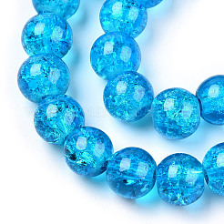 Spray Painted Crackle Transparent Glass Beads Strands&nbsp;CCG-Q001-6mm-06-A