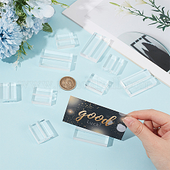 12Pcs 2 Styles Rectangle Acrylic Name Card Holder&nbsp;AJEW-GF0015-03