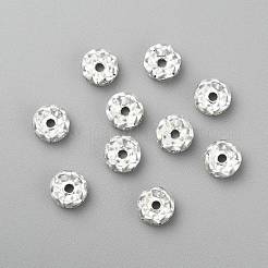 Iron Rhinestone Spacer Beads&nbsp;X-RB-A008-8MM-S