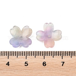 Two Tone Transparent Glass Bead Caps&nbsp;GLAA-Z020-02H