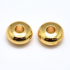 Brass Flat Round Spacer Beads&nbsp;KK-M085-22G-NR