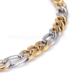 PVD Vacuum Plating 304 Stainless Steel Figaro Chain Bracelets&nbsp;BJEW-I295-07GP
