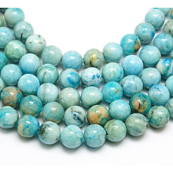 Natural Gemstone Hemimorphite Round Beads Strands&nbsp;G-L145-10mm-01