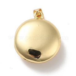 Rack Plating Brass Micro Pave Clear Cubic Zirconia Locket Pendants&nbsp;KK-M227-10G