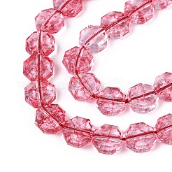 Transparent Crackle Glass Beads Strands&nbsp;GLAA-Q108-03A-05