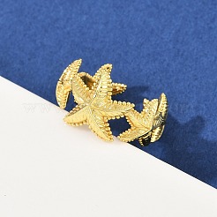 Brass Cuff Rings for Women&nbsp;RJEW-H256-17A-G