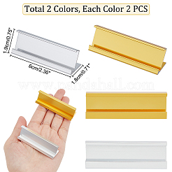 4Pcs 2 Colors Aluminium Alloy Tabletop Sign Display Stands&nbsp;ODIS-GA0001-42A