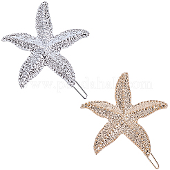 4Pcs 2 Colors Zinc Alloy Hair Barrettes&nbsp;PHAR-SP0001-24