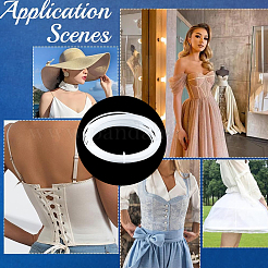 10M Translucent PVC Wedding Dress Shaping Fishbone&nbsp;DIY-GF0014-12C