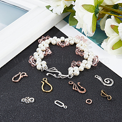 Tibetan Style Hook and Eye Clasps&nbsp;TIBE-PH0005-13-WH
