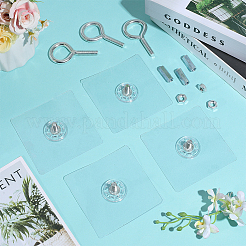 6 Bags PC Plastic & Stainless Steel Adhesive Ceiling Hooks&nbsp;AJEW-WR0003-32