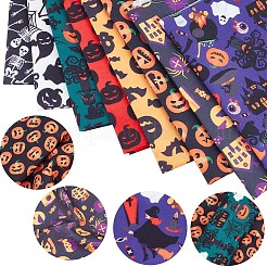 Halloween Printed Polycotton Fabric&nbsp;DIY-WH0032-07B