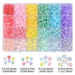 702Pcs 24 Style Acrylic Imitation Jelly Beads & Bead in Bead&nbsp;DIY-YW0007-97