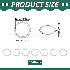 150Pcs 304 Stainless Steel Open Jump Rings&nbsp;STAS-UN0042-56