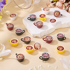 24Pcs 6 Colors Resin Coffee Cup Model Ornaments&nbsp;AJEW-TA0002-82
