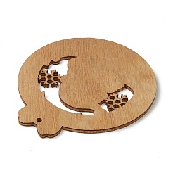 Christmas Theme Natural Wood Big Pendants&nbsp;WOOD-B001-19