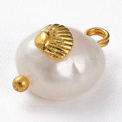 Natural Keshi Pearl Pendants&nbsp;PALLOY-JF00594-04