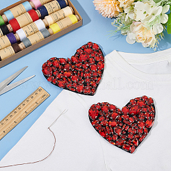 2Pcs Acrylic Rhinestone with Alloy with Felt for DIY Accessories&nbsp;DIY-FG0005-88