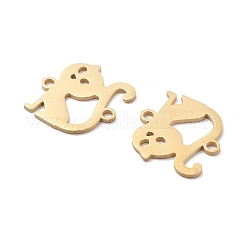 Ion Plating(IP) 304 Stainless Steel Hollow Connector Charms&nbsp;STAS-P332-05G